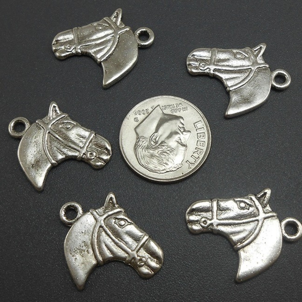 6pcs Horse Head Charms, jewelry making‎ supplies